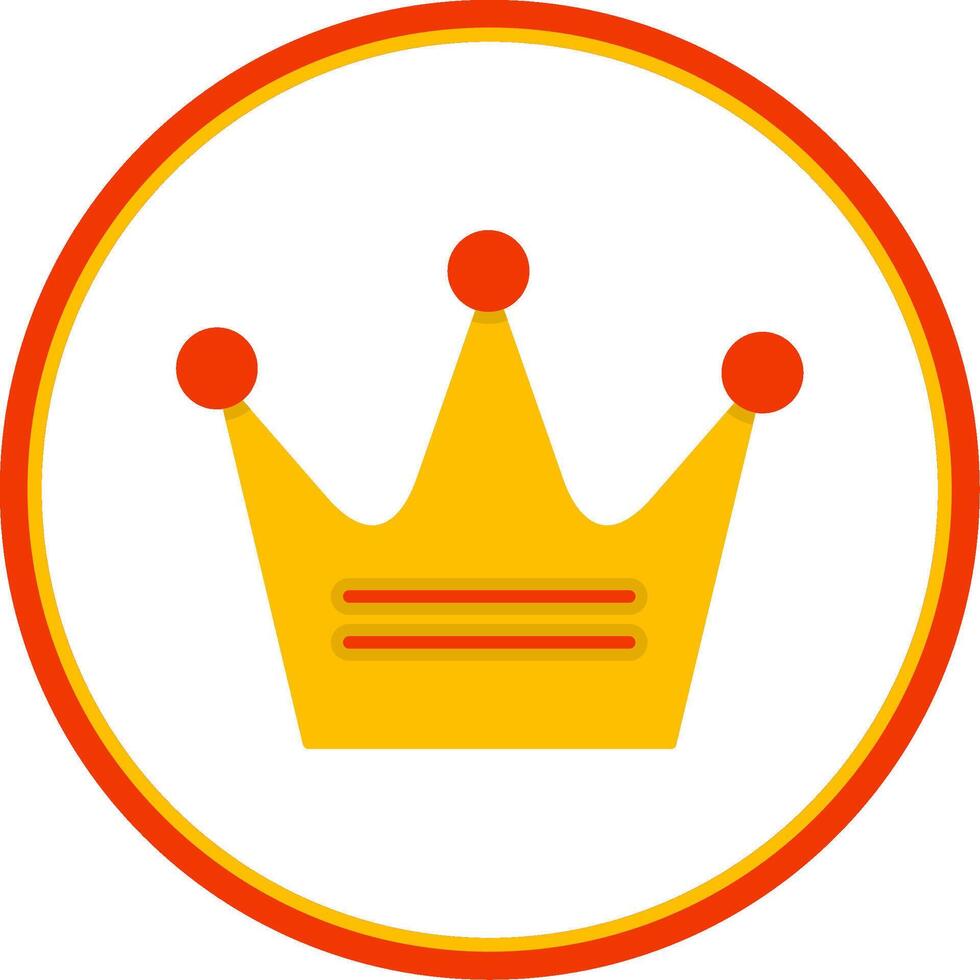 corona piatto cerchio icona vettore