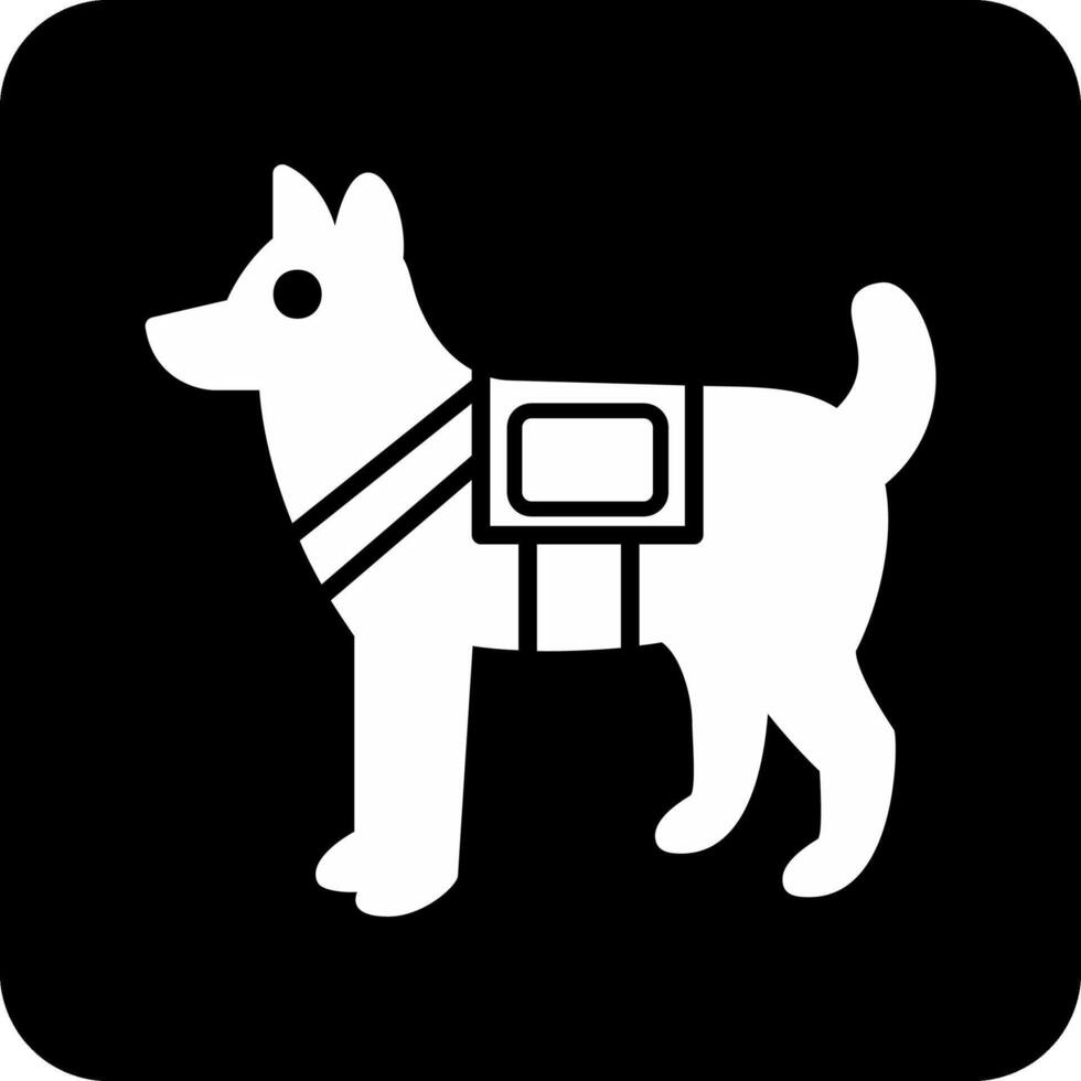 militare cane vettore icona