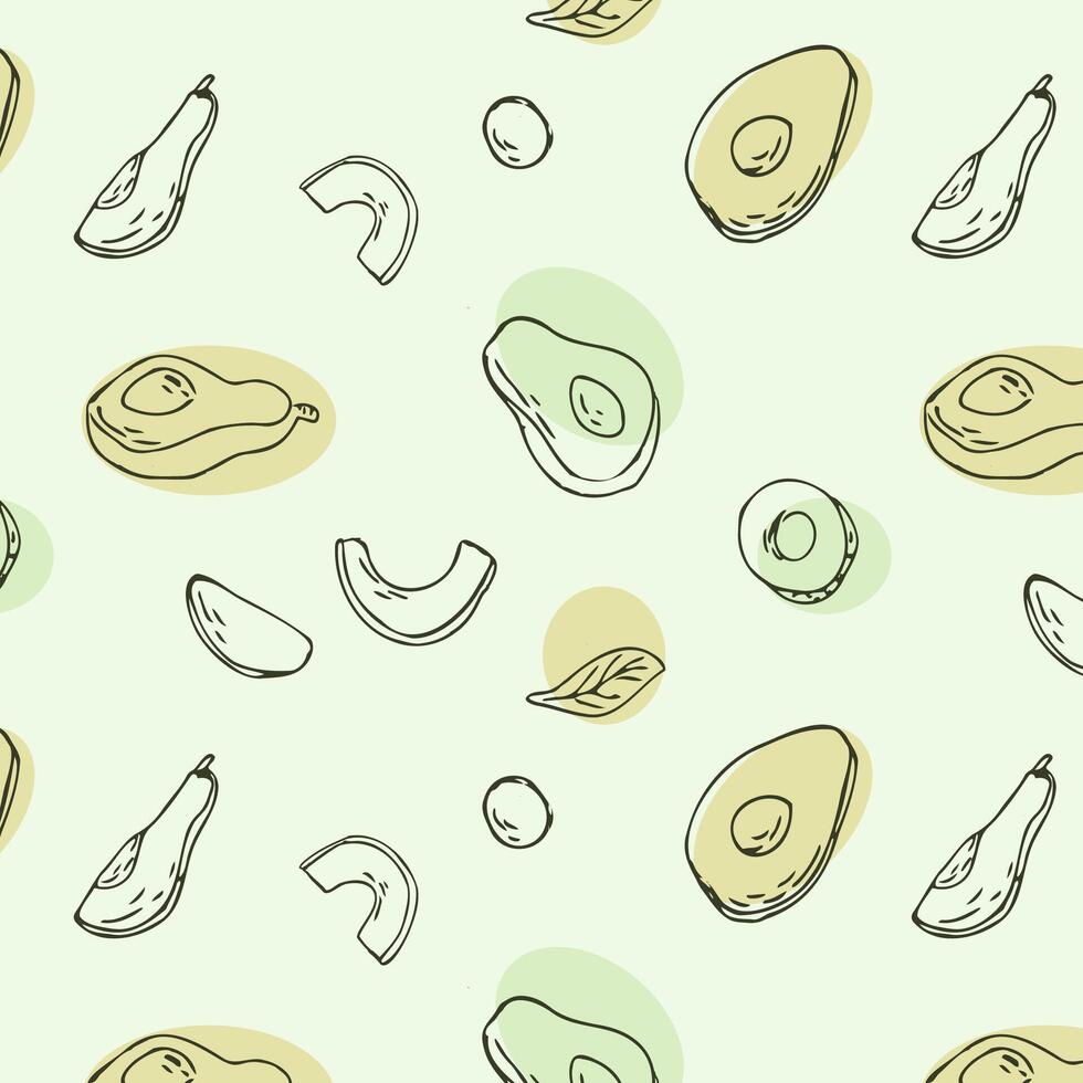 schema avocado frutta sfondo con semplice forme. vettore illustrazione può Usato per involucro carta, bandiera e copertina design.