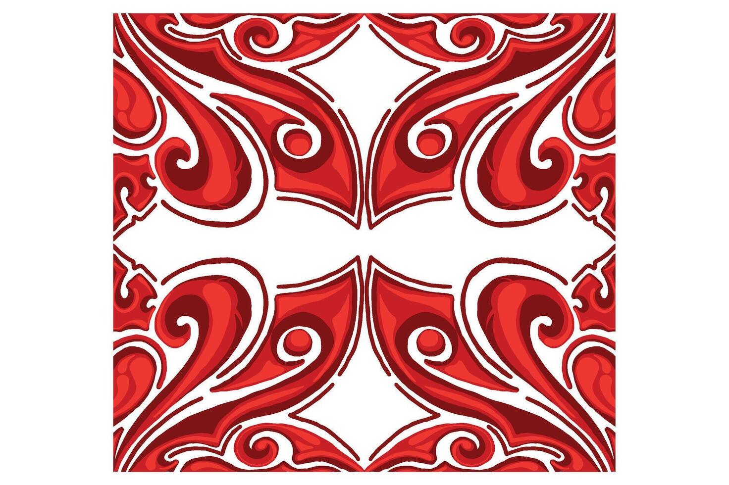 rosso orament telaio confine vettore per decorazione design