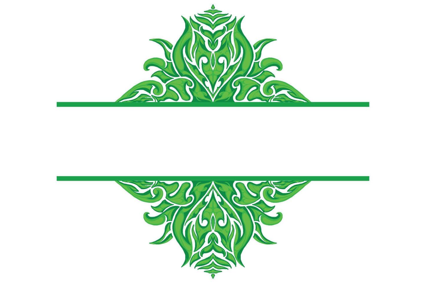 verde ornamento telaio confine vettore design per decorazione