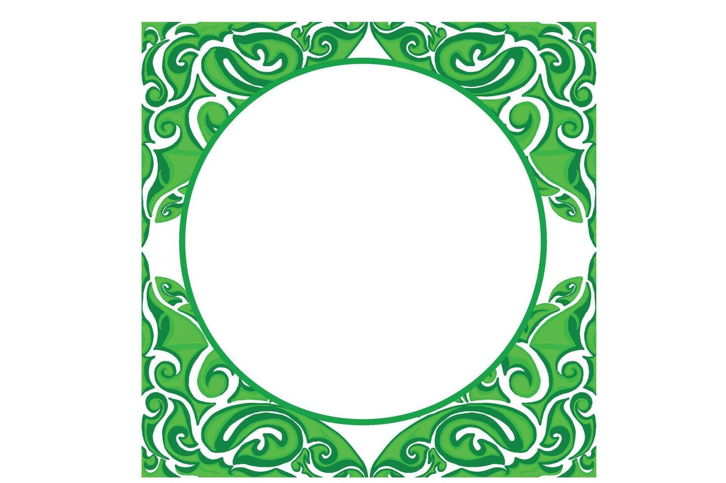 verde ornamento telaio confine vettore design per decorazione