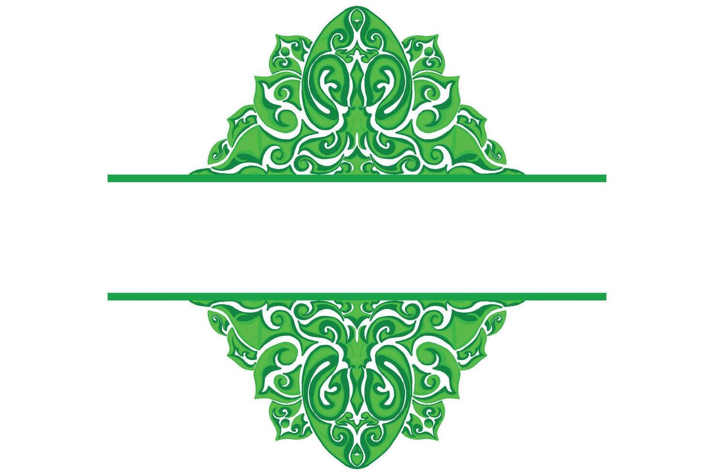 verde ornamento telaio confine vettore design per decorazione
