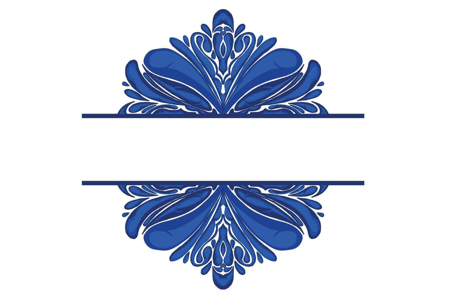 blu ornamento telaio confine vettore design per decorativo elemento