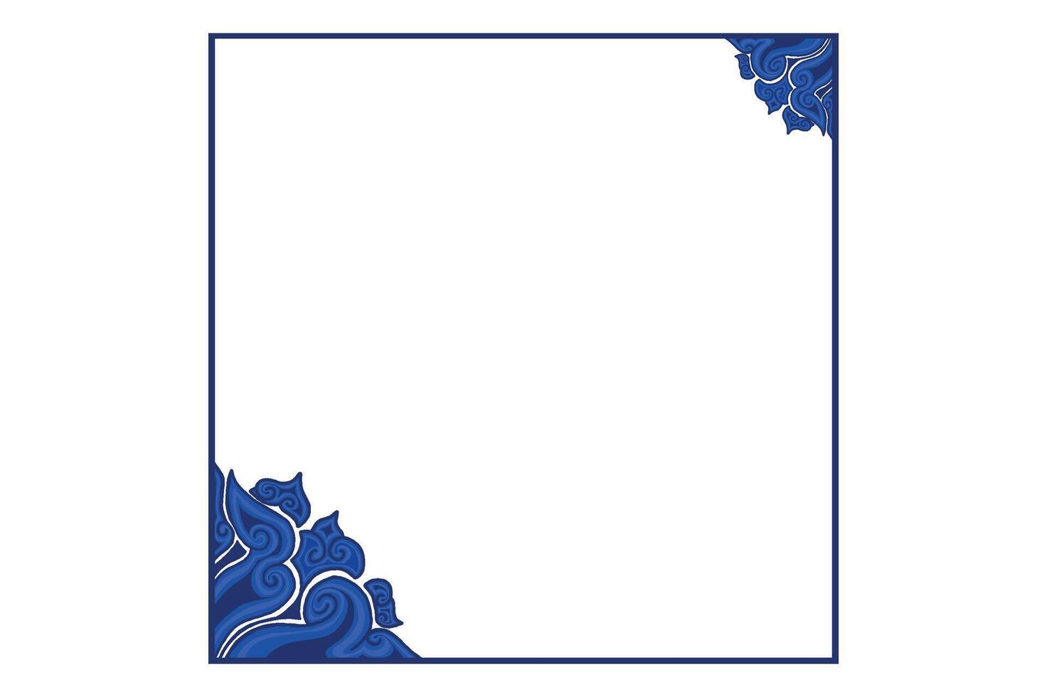 blu ornamento telaio confine vettore design per decorativo elemento