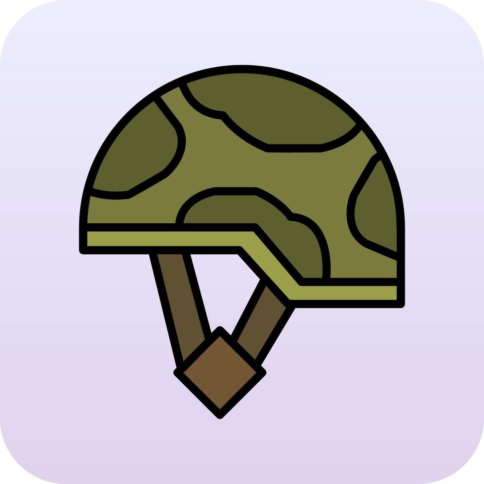 militare casco vettore icona