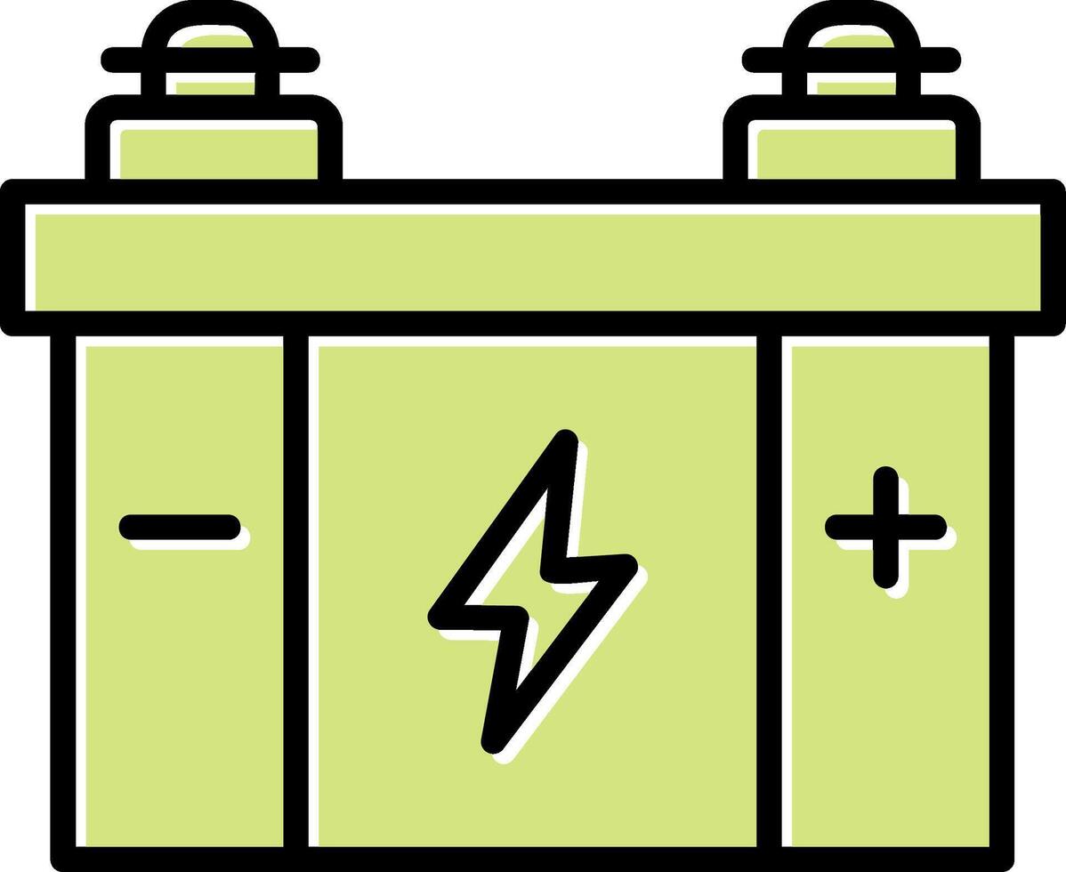 icona del vettore della batteria dell'auto