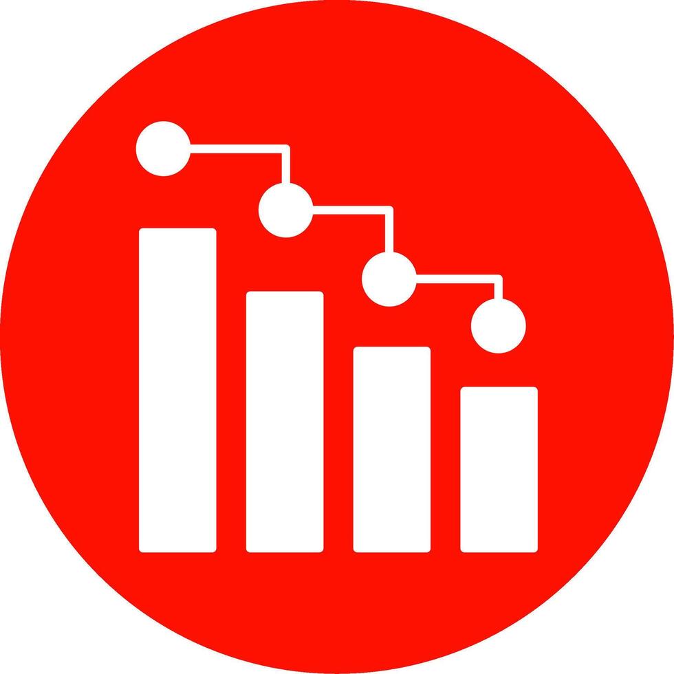 bar grafico glifo cerchio icona vettore