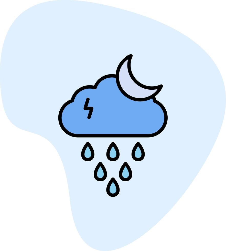 icona vettore pioggia notturna