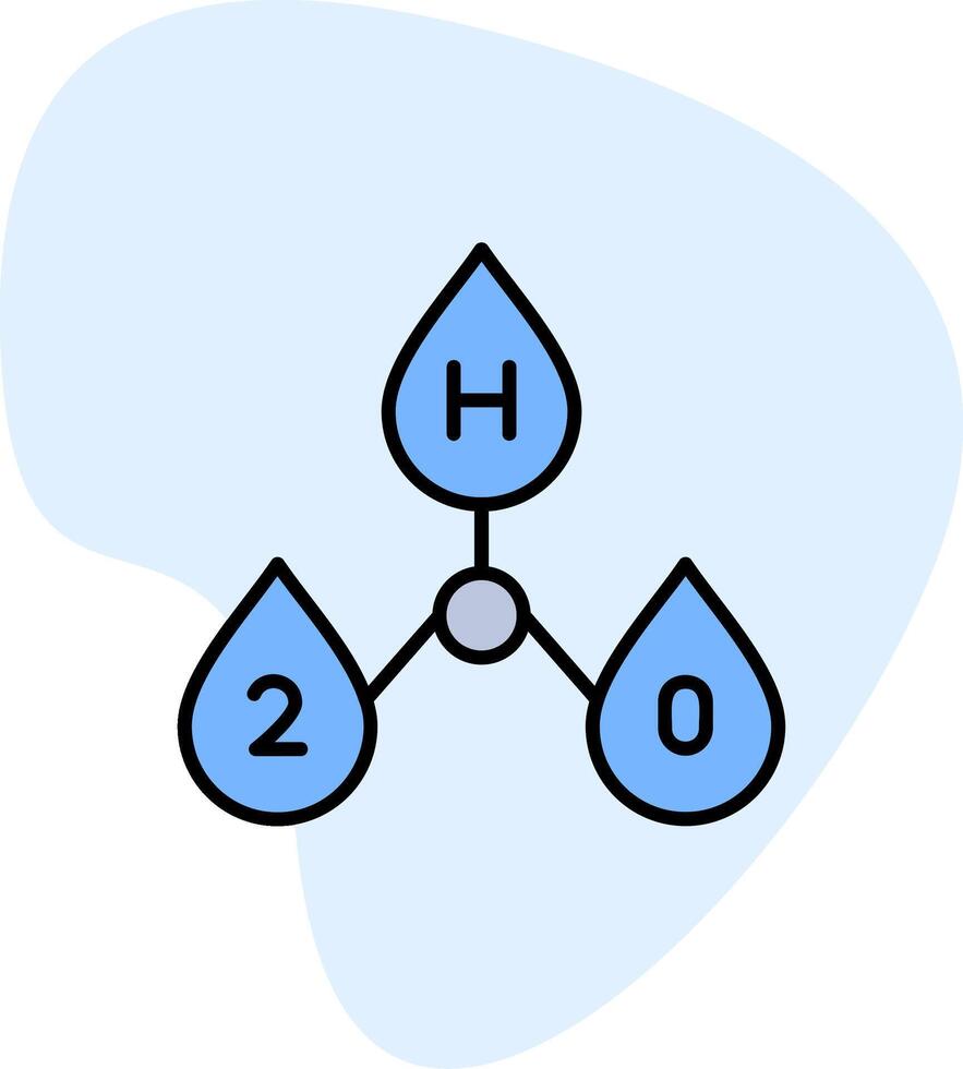 h2o vettore icona