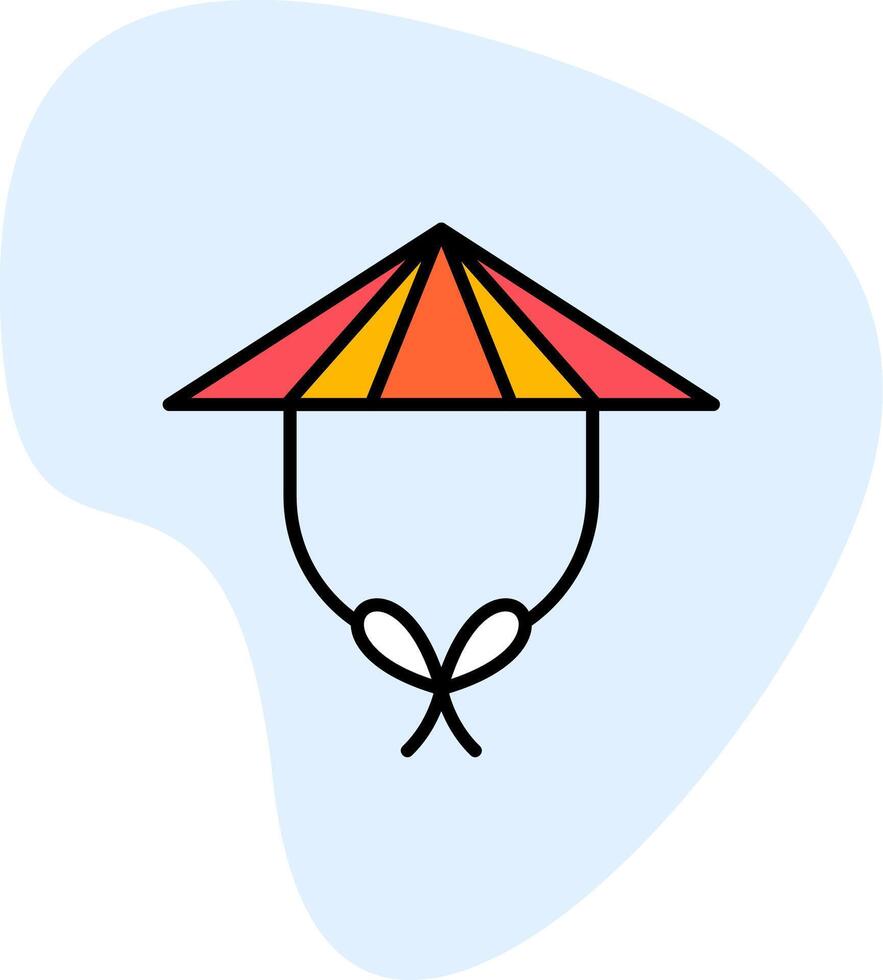 Cinese cappello vettore icona
