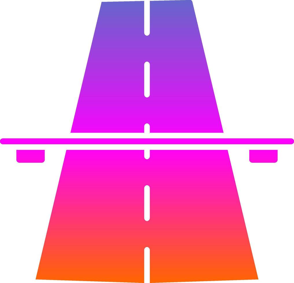 autostrada glifo pendenza icona vettore