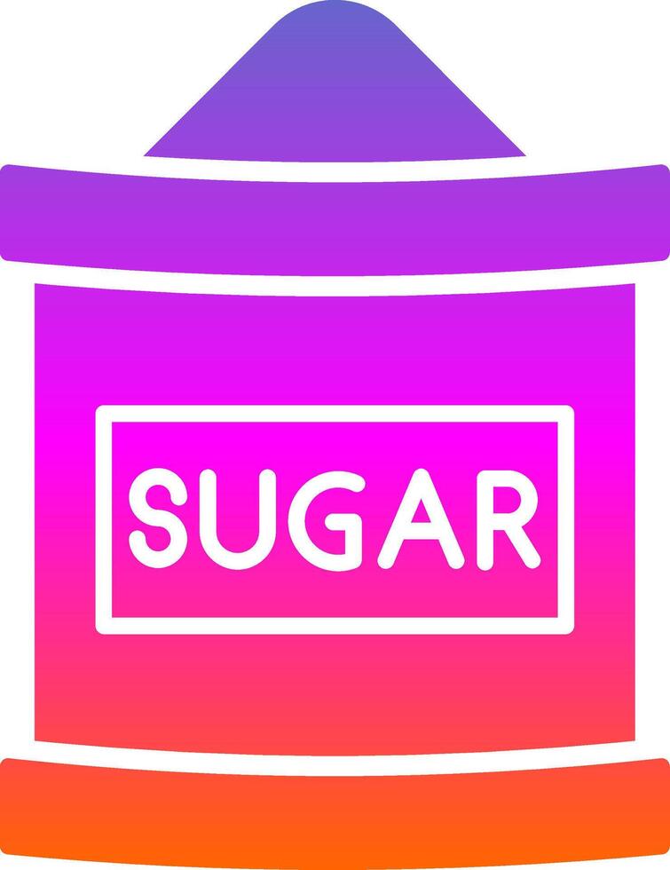 zucchero Borsa glifo pendenza icona vettore