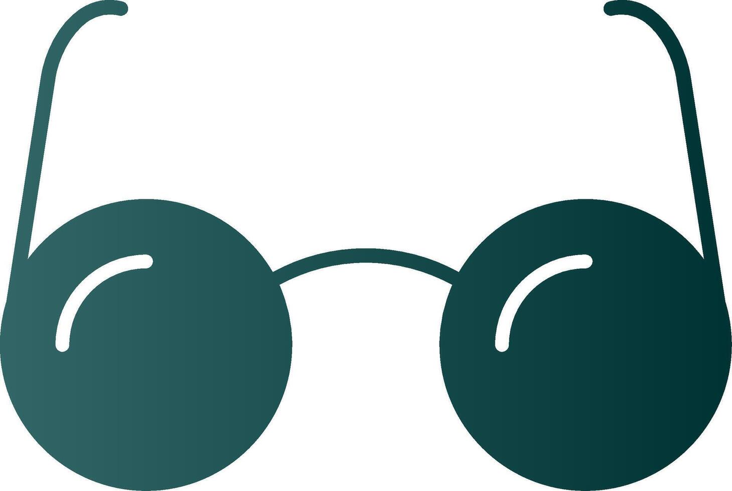 occhiali glifo pendenza icona vettore