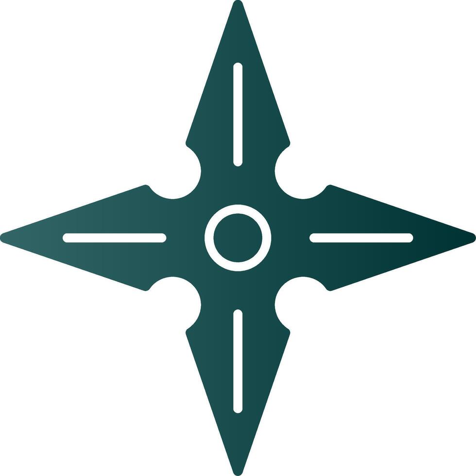 shuriken glifo pendenza icona vettore