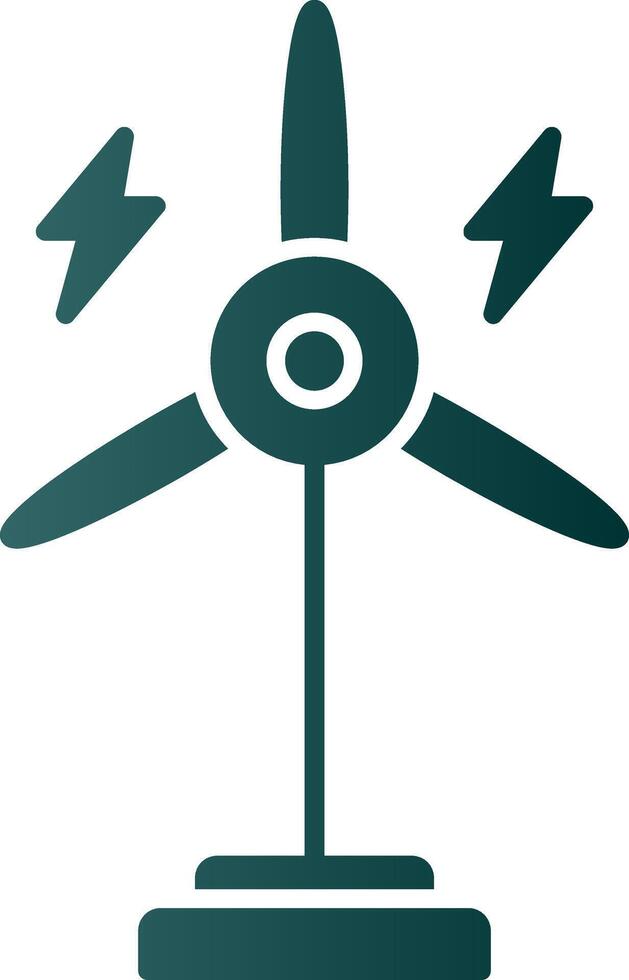 eolico turbina glifo pendenza icona vettore