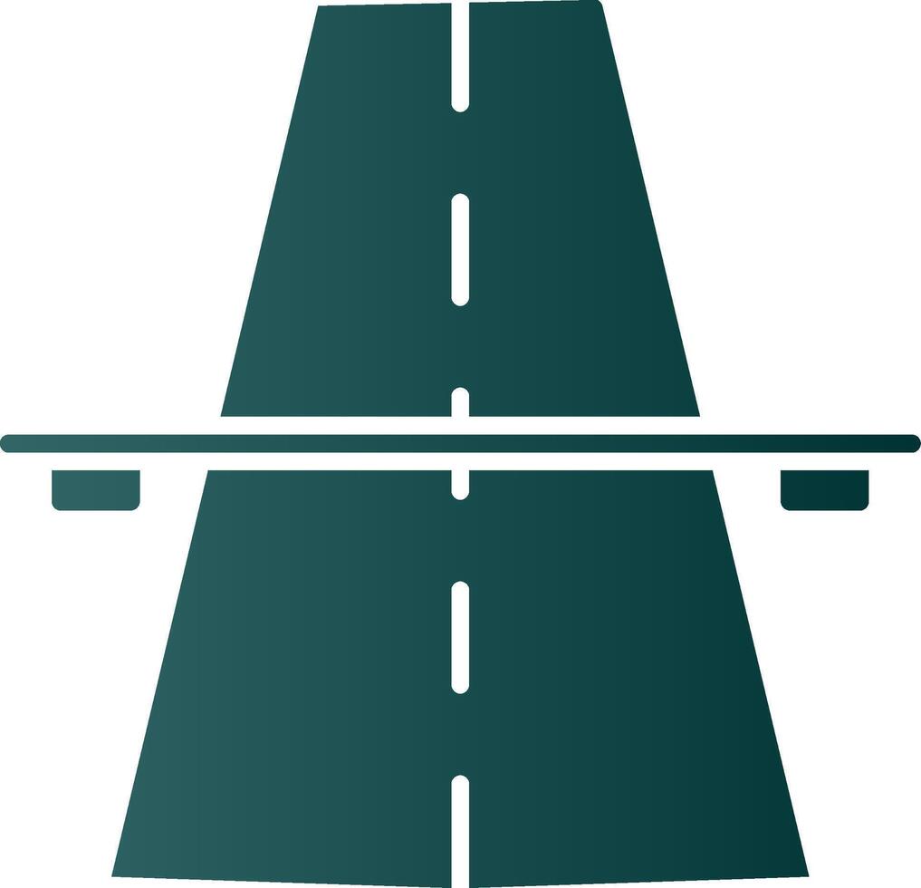autostrada glifo pendenza icona vettore