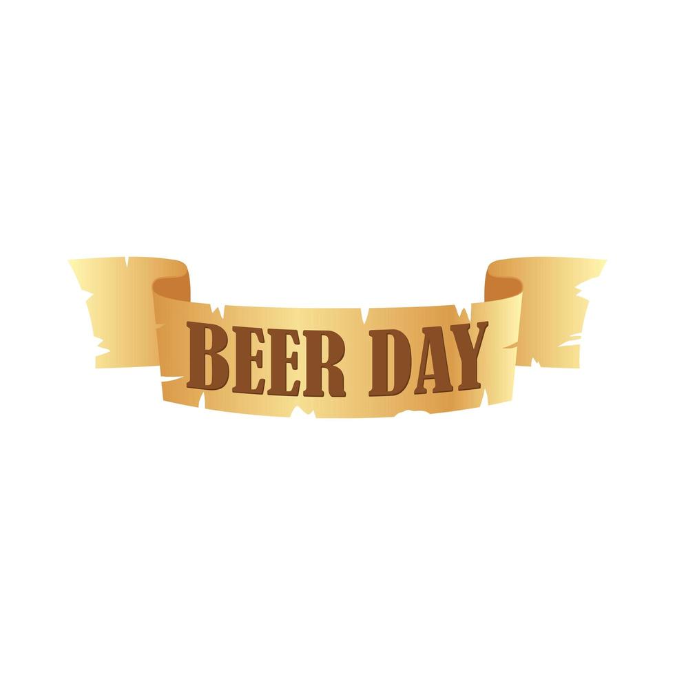 disegno vettoriale del nastro del giorno della birra