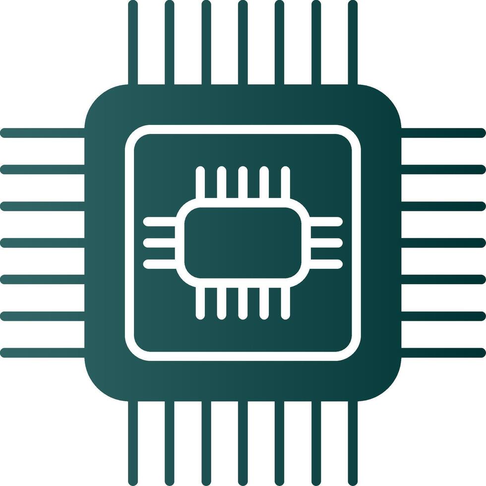 processore glifo pendenza icona vettore