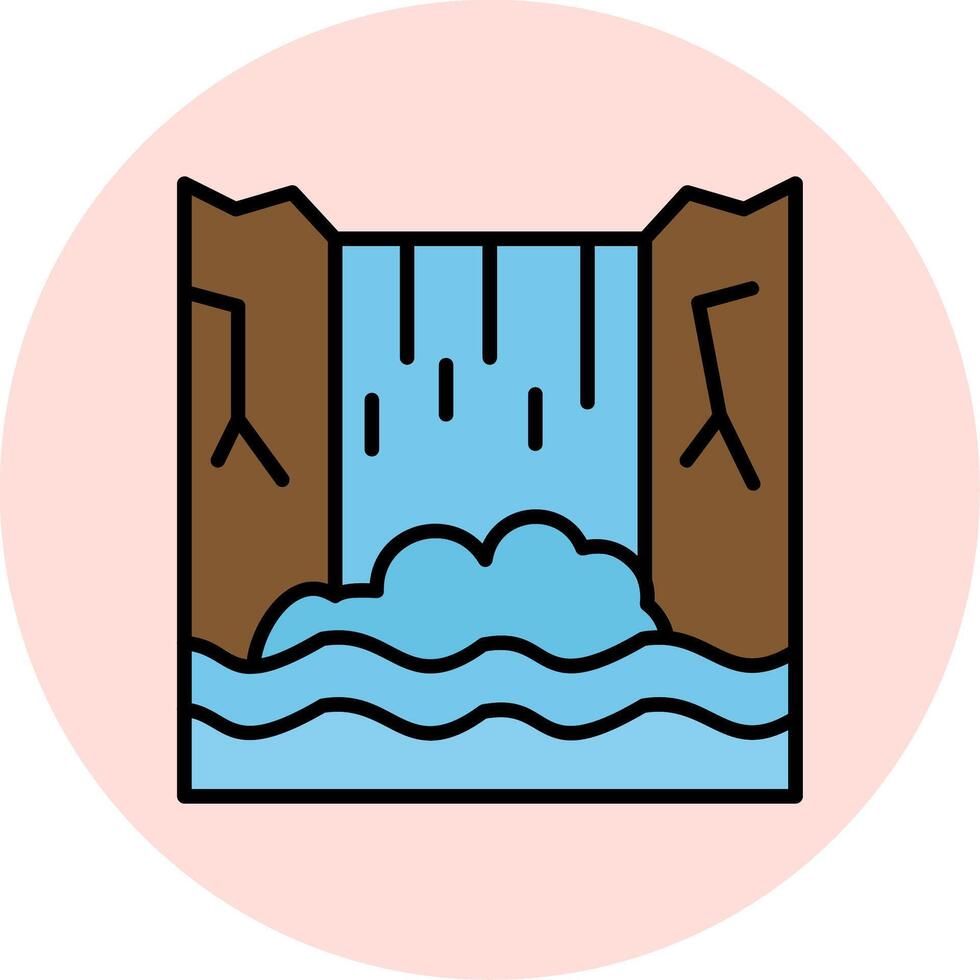 cascata vettore icona