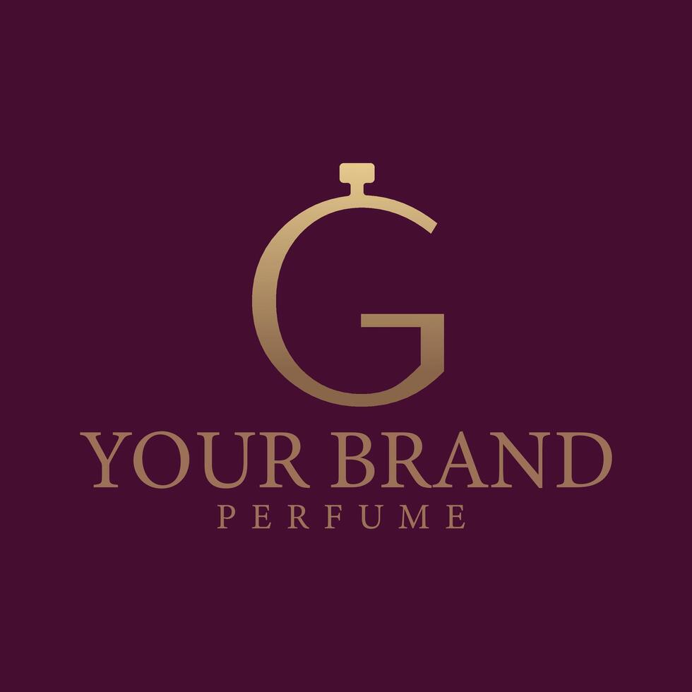 g lettera logo disegno, logo design per fragranza e profumo logo, lettere logo vettore