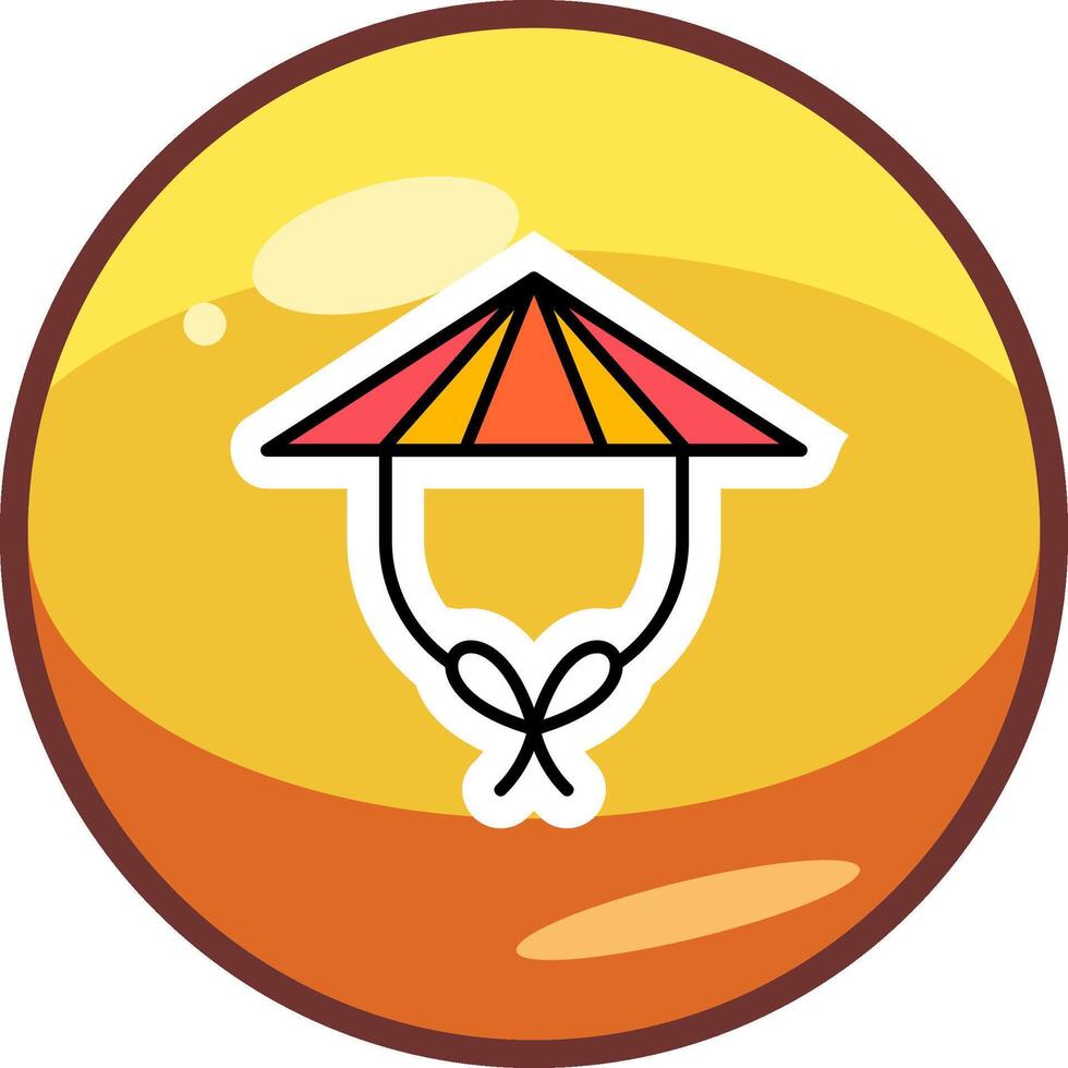 Cinese cappello vettore icona