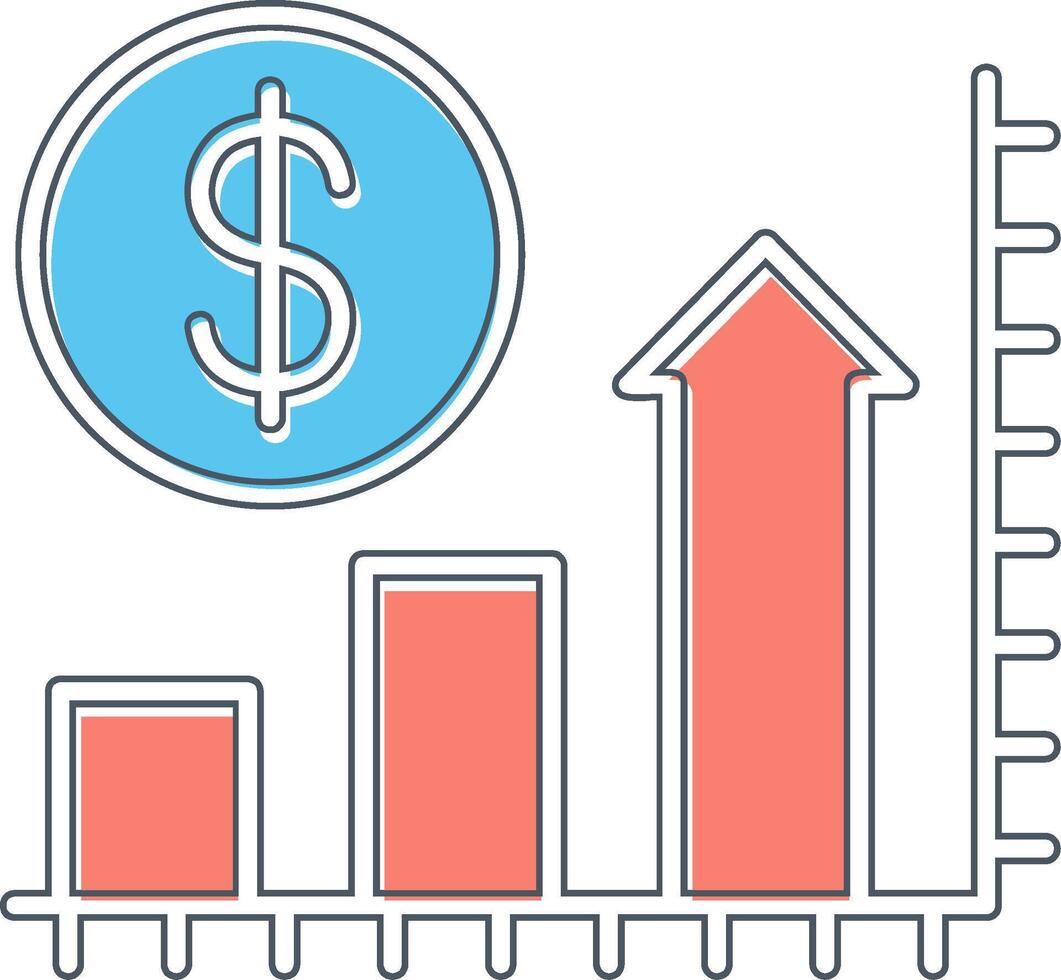 prezzo crescente vettore icona