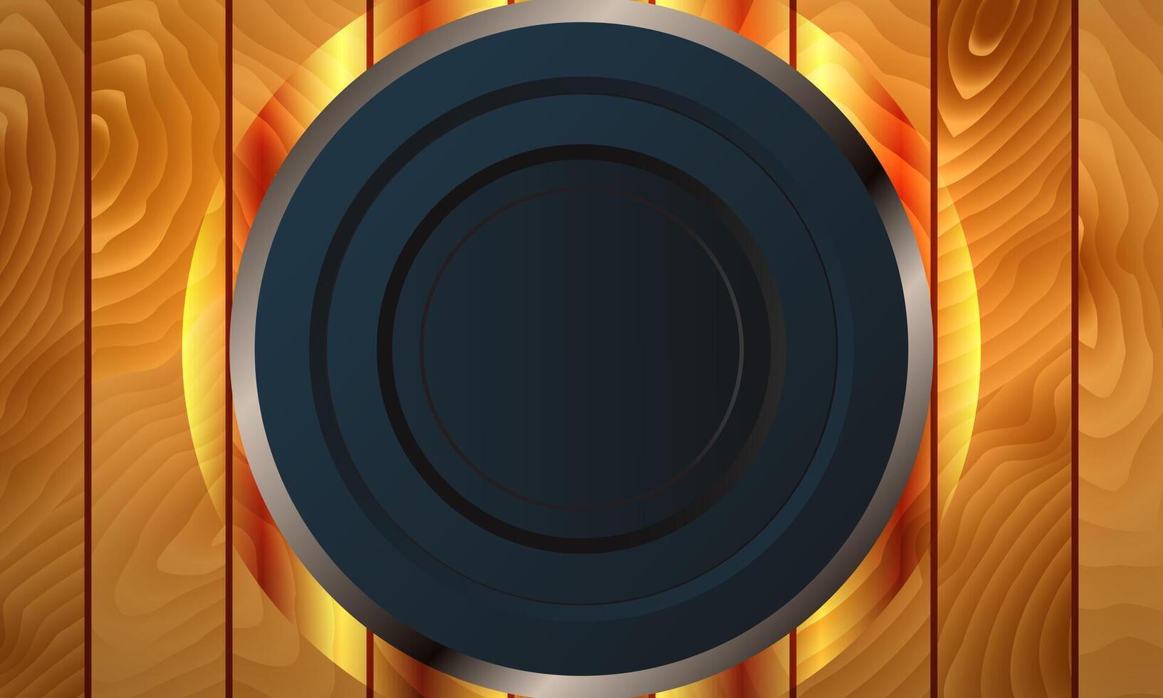 astratto oro nero informatica cerchio maglia metallo geometrico futuristico tecnologia stile. buio cerchio. di legno sfondo. vettore