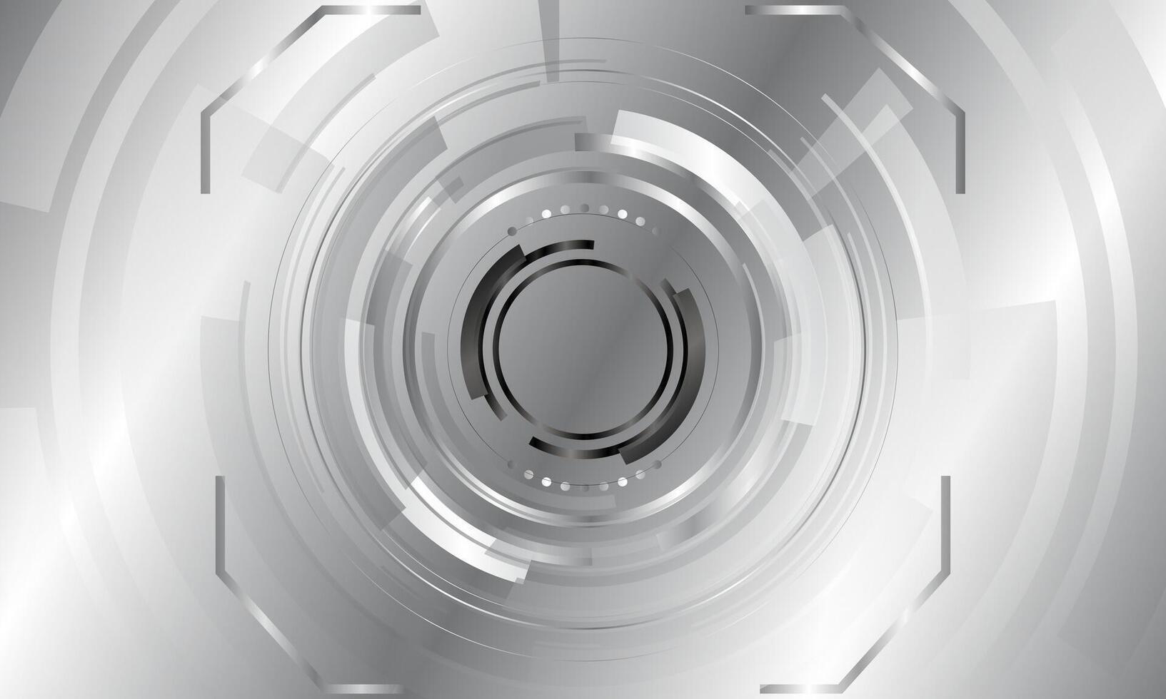 elegante metallico sfondo con argento. tecnologia design. argento cerchio. vettore