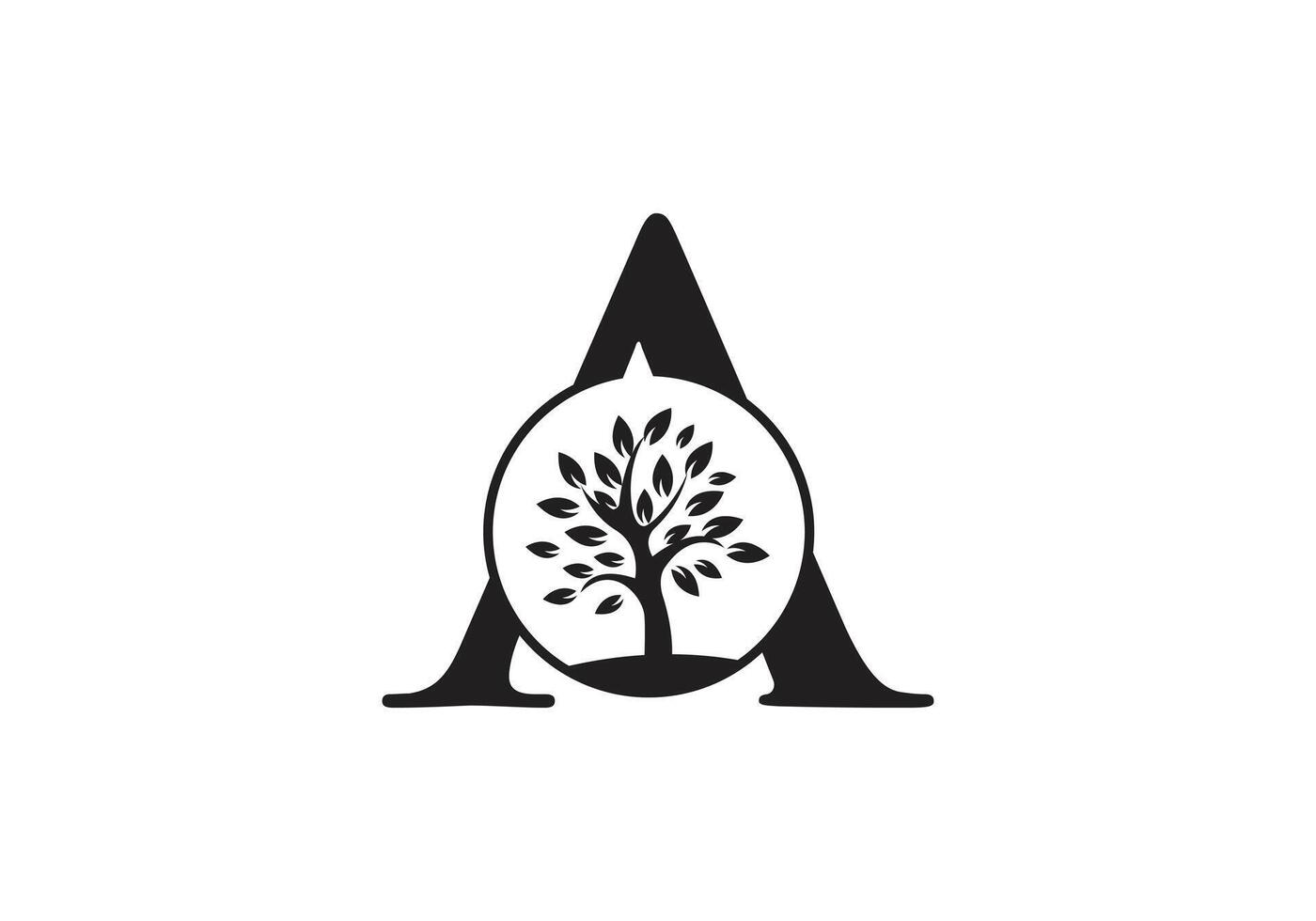 lettera e albero logo design per il tuo attività commerciale vettore