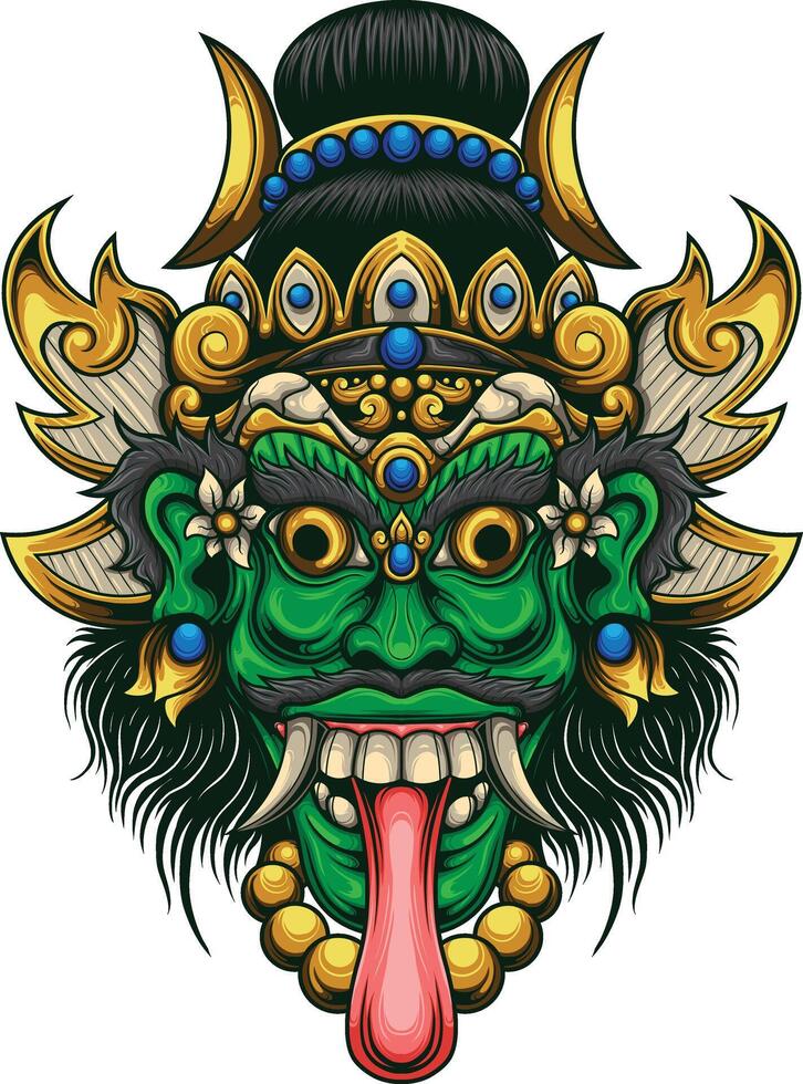 vettore illustrazione di balinese maschera