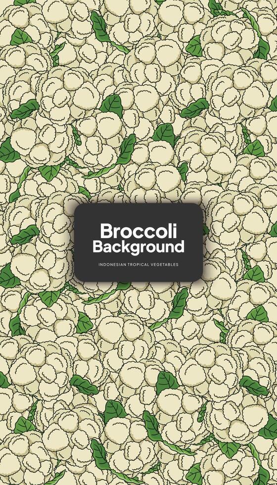 broccoli illustrazione, tropicale verdura sfondo design modello vettore