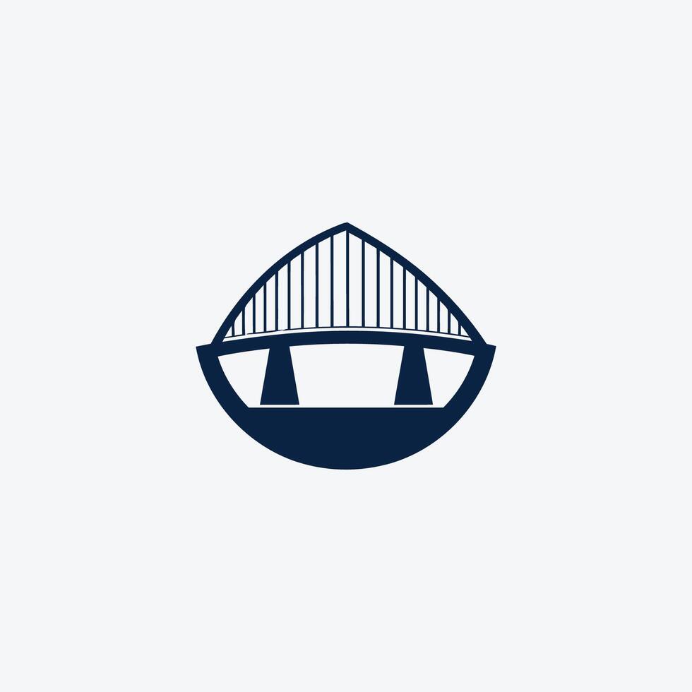 ai generato un' potente e unico ponte costruttore logo design. vettore