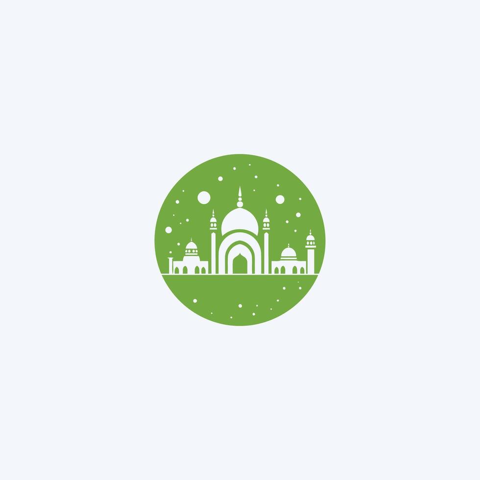 ai generato moschea logo design con islamico creativo concetto vettore