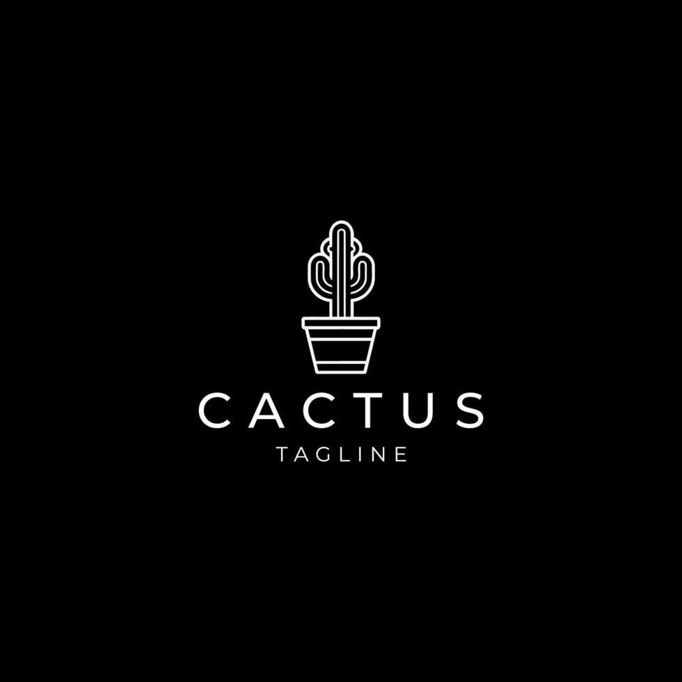 ai generato cactus logo vettore icona design modello