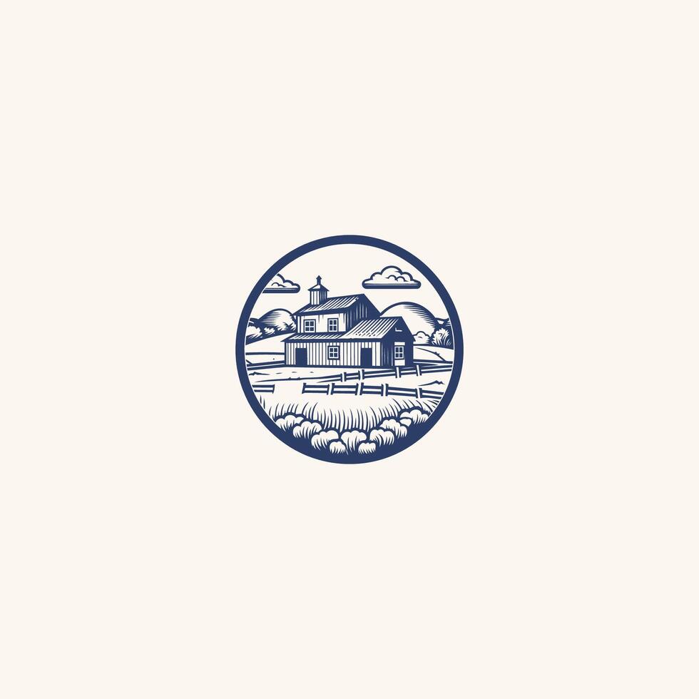 ai generato agriturismo icona logo design vettore