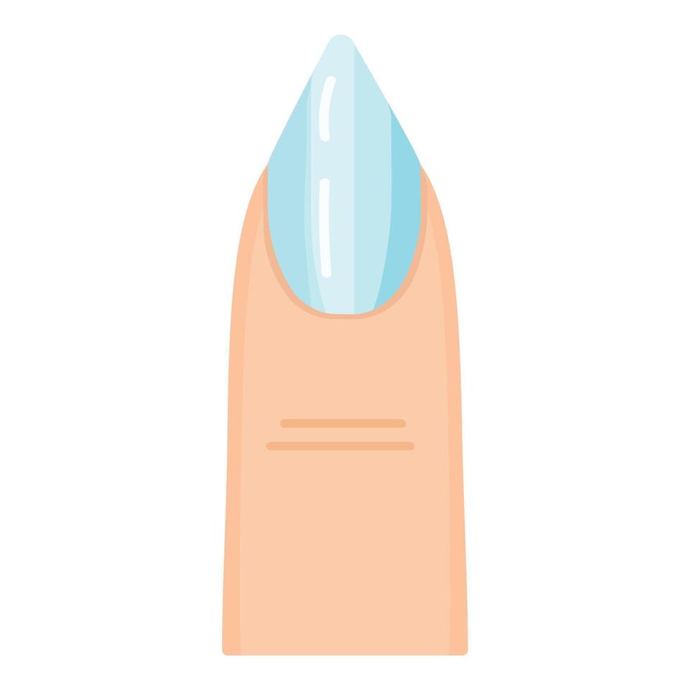 blu dito chiodo icona cartone animato vettore. salone arte terme vettore