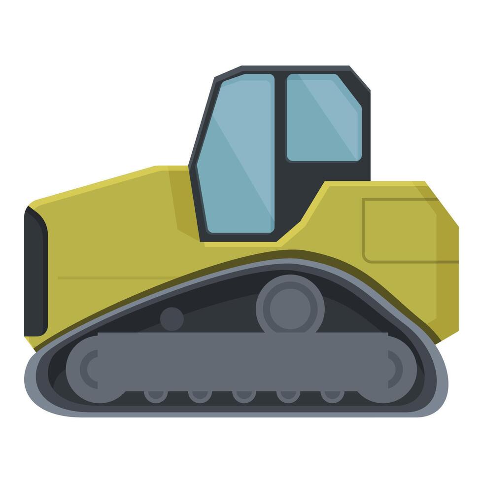mietitore crawler icona cartone animato vettore. opera camion pesante vettore