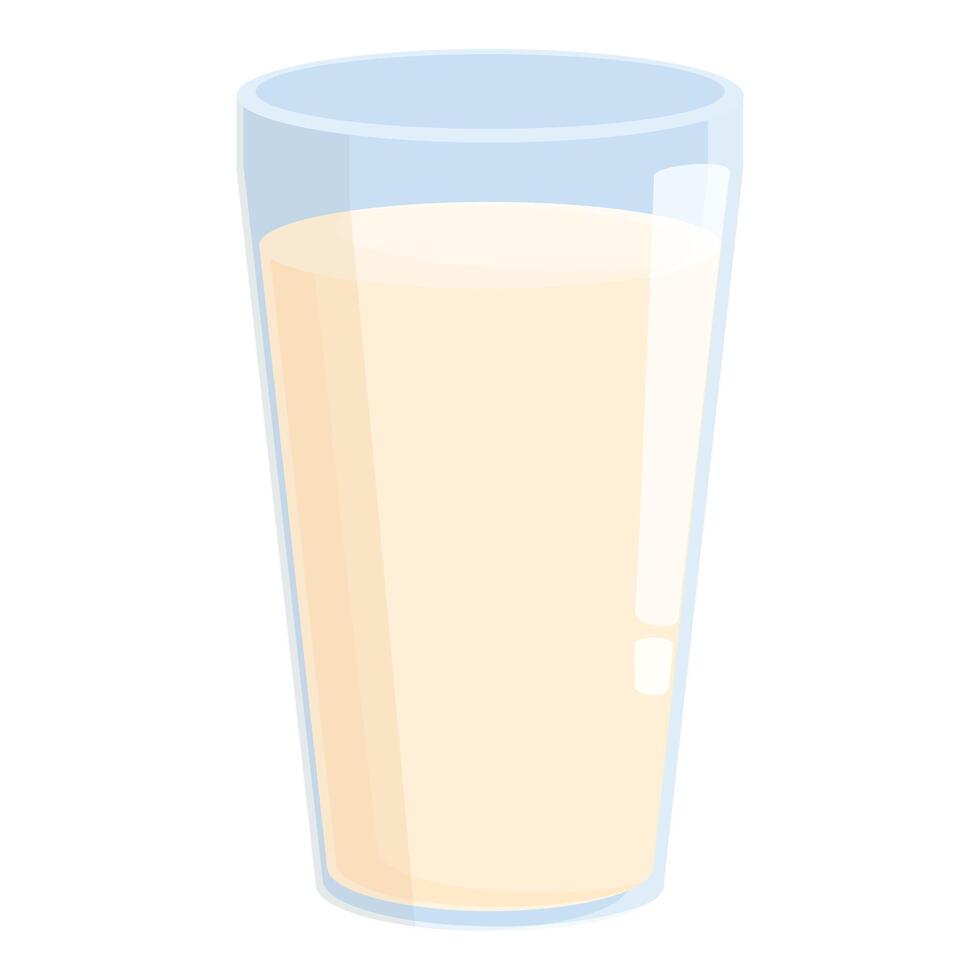 bicchiere latte icona cartone animato vettore. spruzzo cibo crema vettore