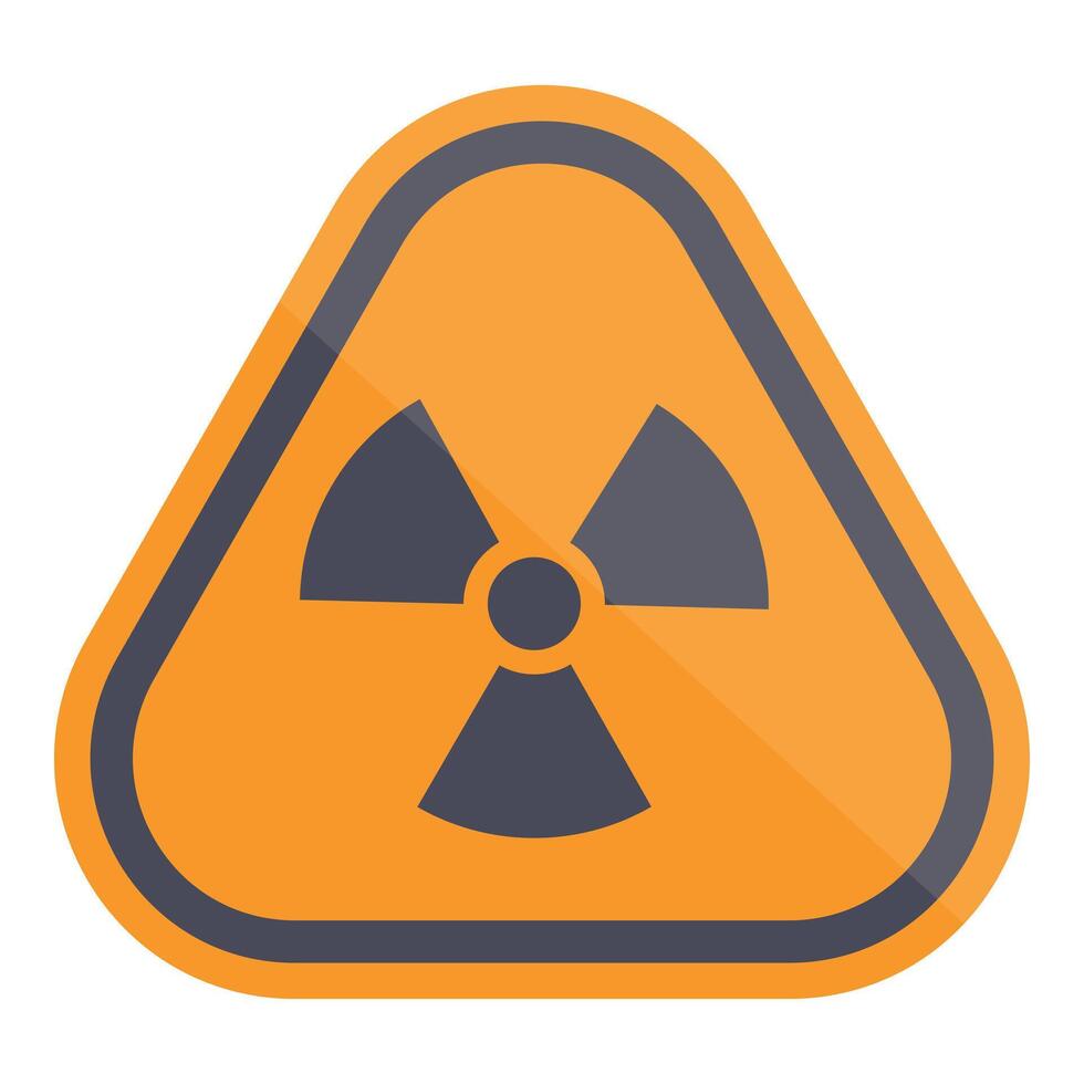 nucleare Pericolo icona cartone animato vettore. energia bomba atomica vettore