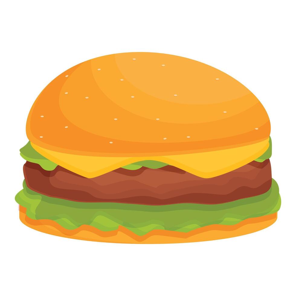 Basso hamburger icona cartone animato vettore. ciambella fetta distruggere vettore