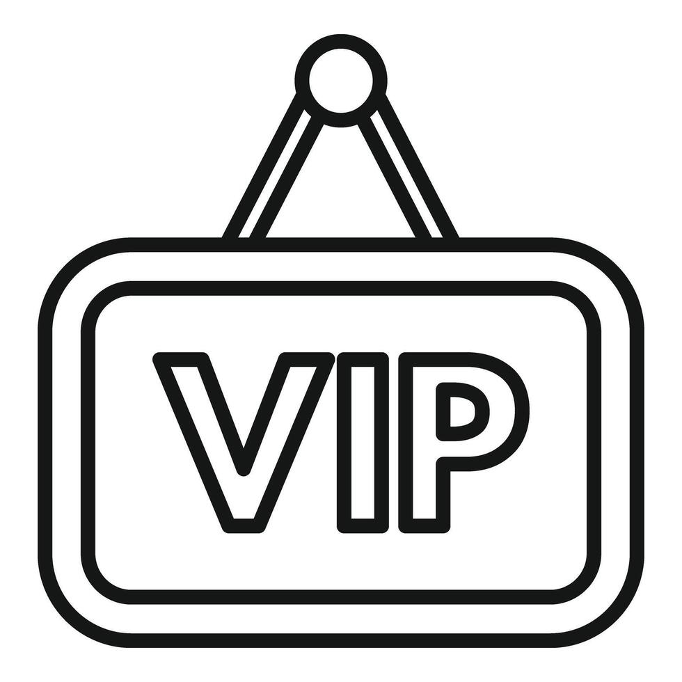 vip tavola icona schema vettore. valigia linea aerea vettore