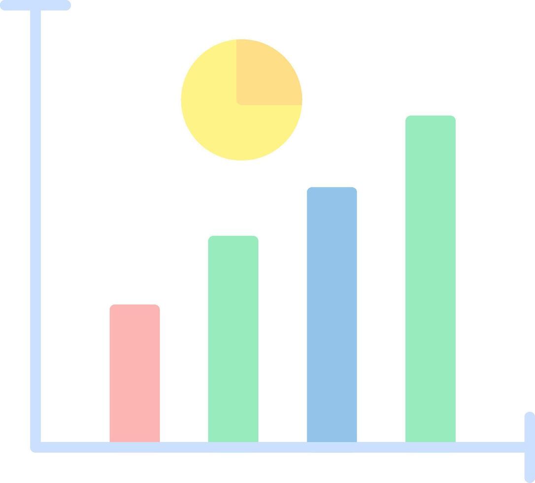 statistica piatto leggero icona vettore