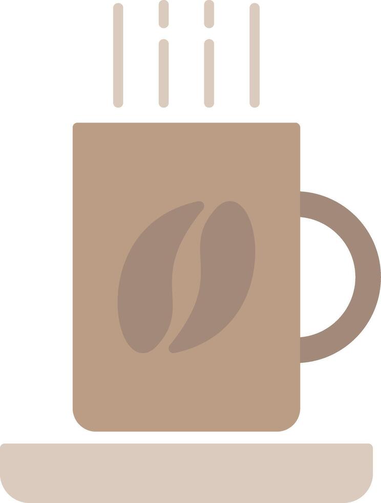caffè boccale piatto leggero icona vettore