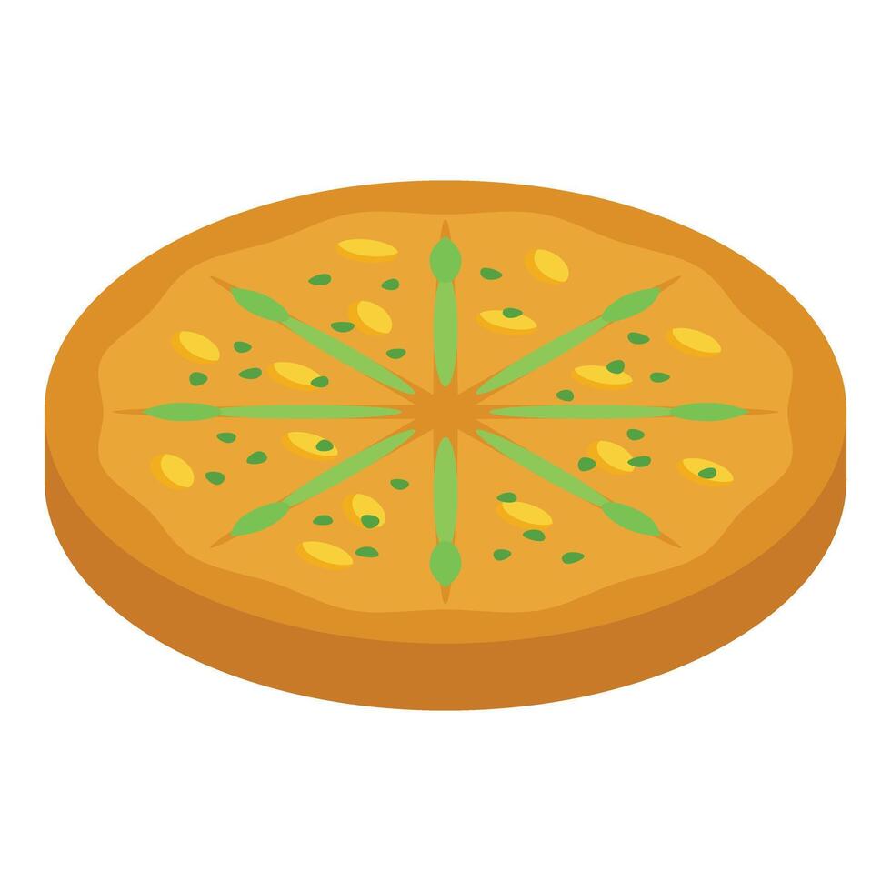 pesto salsa Pizza icona isometrico vettore. italiano cibo vettore