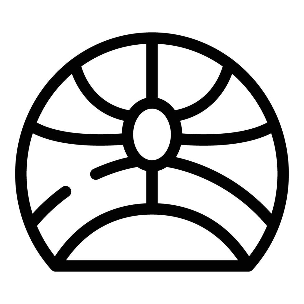 orientale copricapo icona schema vettore. arabo stile vettore