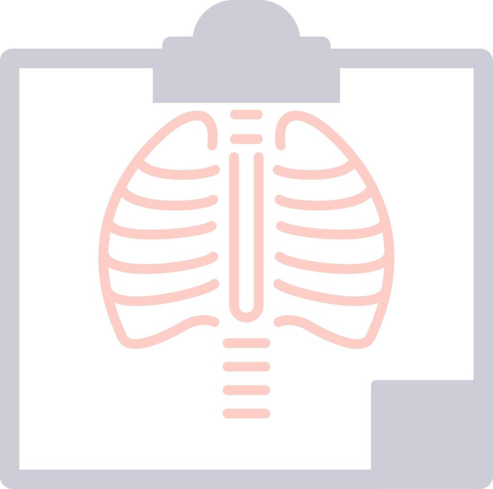 radiologia piatto leggero icona vettore