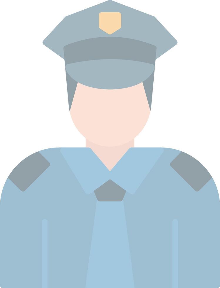 poliziotto piatto leggero icona vettore