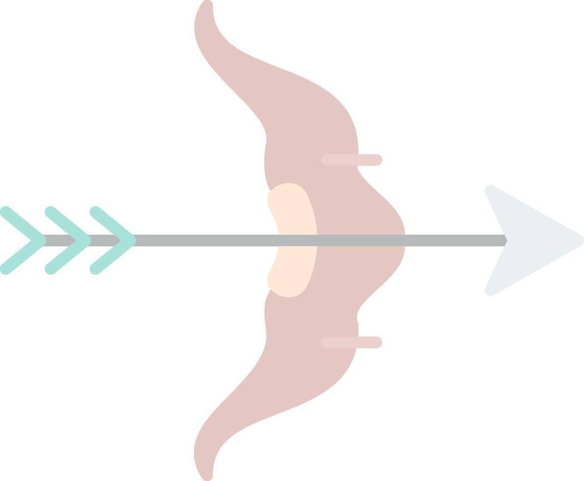 arco e freccia piatto leggero icona vettore