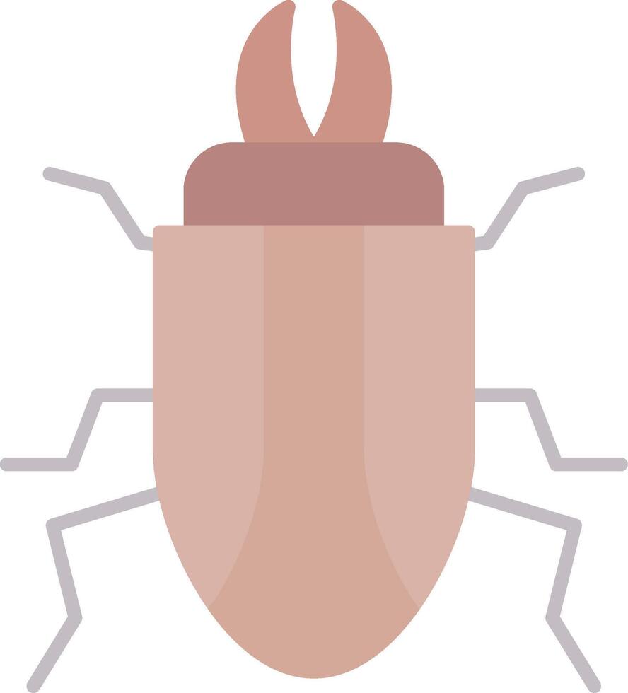 scarafaggio piatto leggero icona vettore